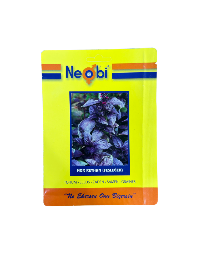 Neobi Mor Reyhan (Fesleğen) Tohumu (Aromatik Bitki Tohumu)